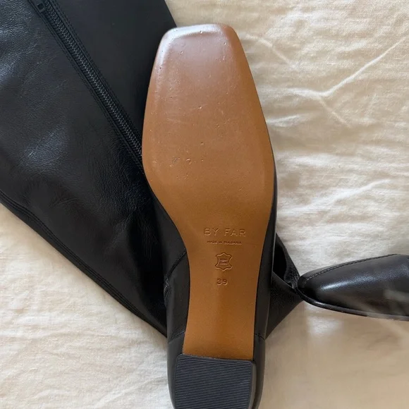 BY FAR Edie Boot, black leather